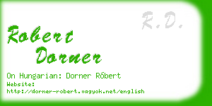 robert dorner business card